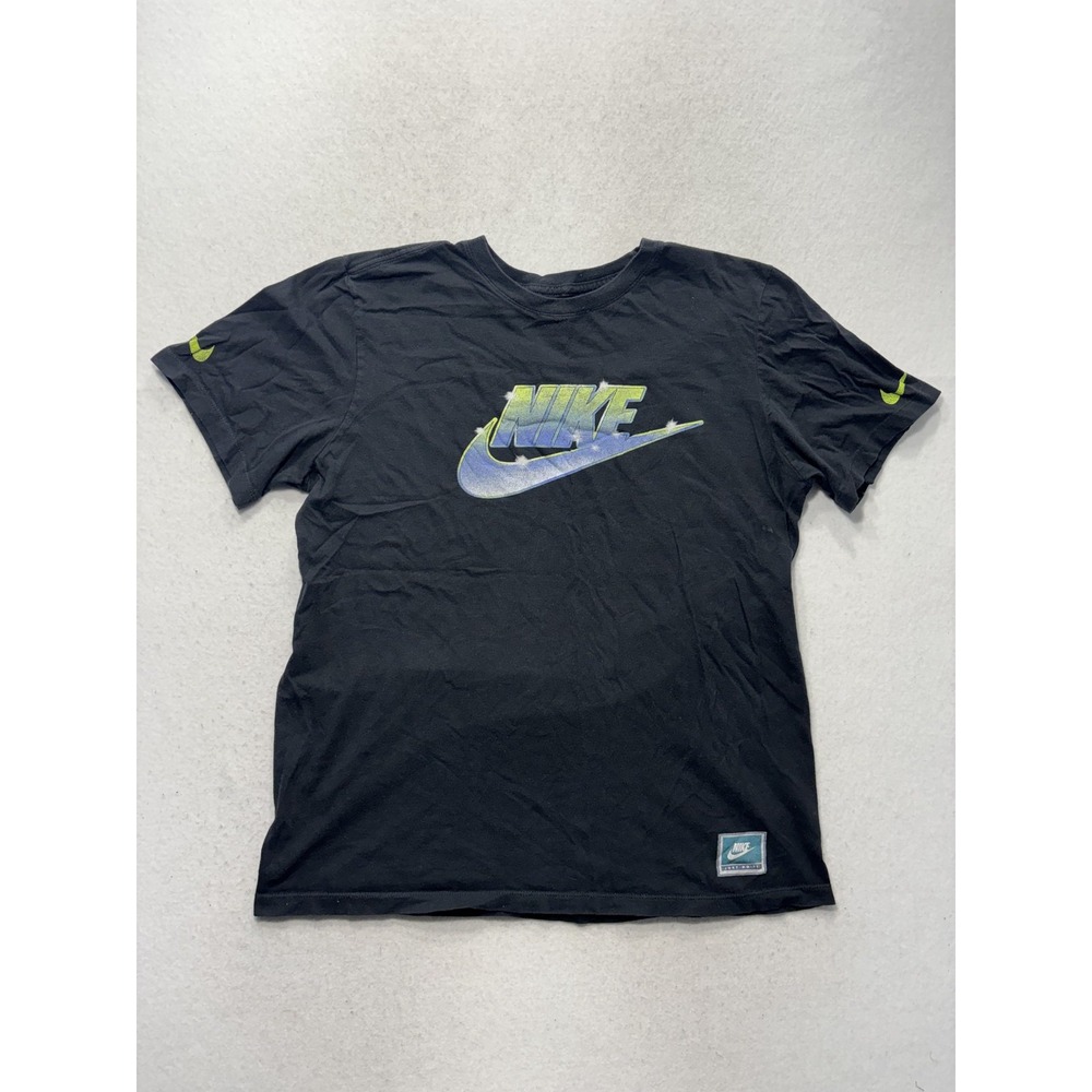 Nike Shirt Mens Large Black Just Do It Big Logo Graphic Short Sleeve Tee Swoosh